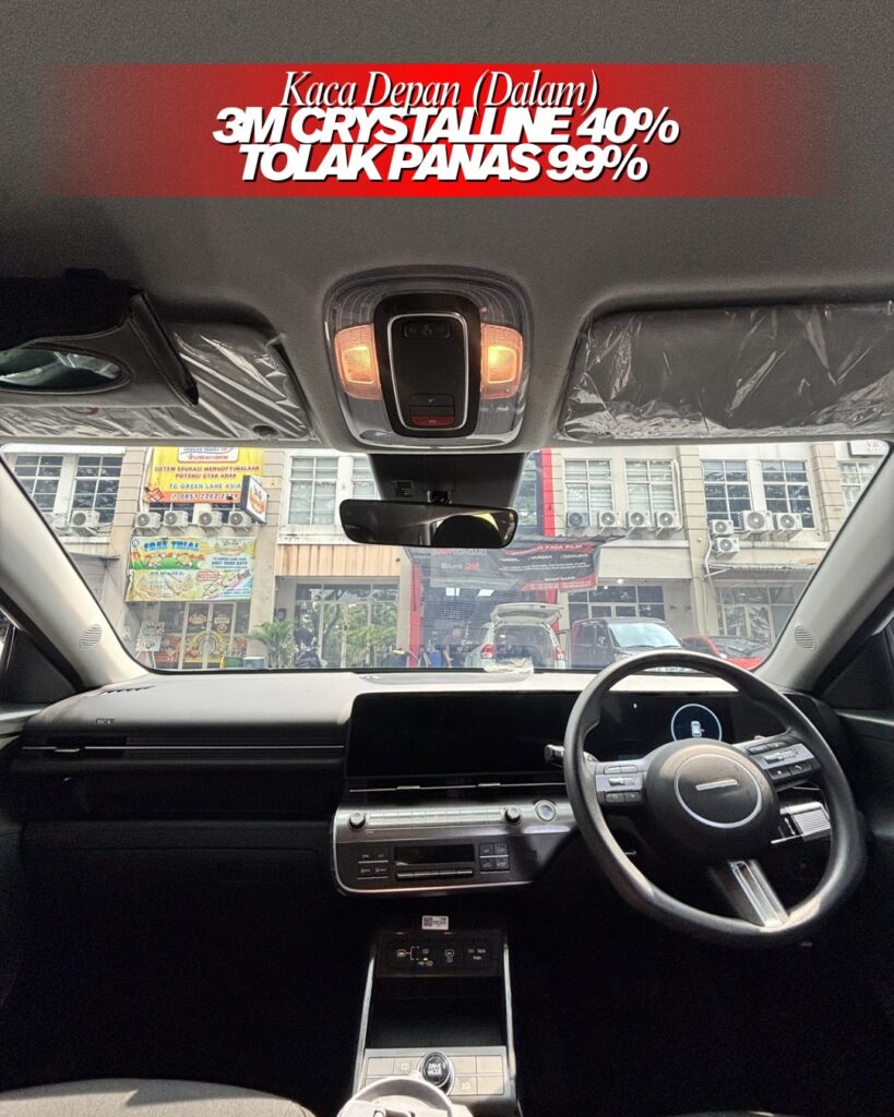 Kaca film 3M Crystalline 40% Tampak Dalam di Jakarta Timur