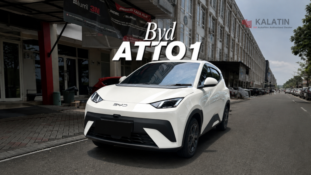 Kaca Film Bawaan BYD Atto 1 VS Kaca Film 3M Crystalline by Kalatin Dealer Resmi Kaca Film 3M di Green Lake Tangerang