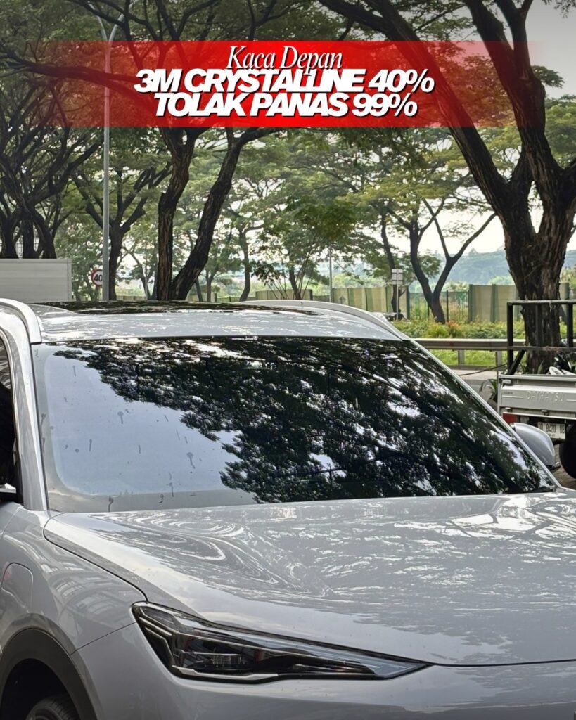 Kaca Depan dengan Kaca Film 3M Crystalline 40% by Kalatin Dealer Resmi Kaca Film 3M