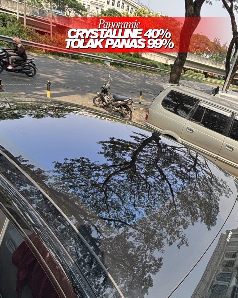 kaca film 3m crystalline untuk panoramic roof 40%