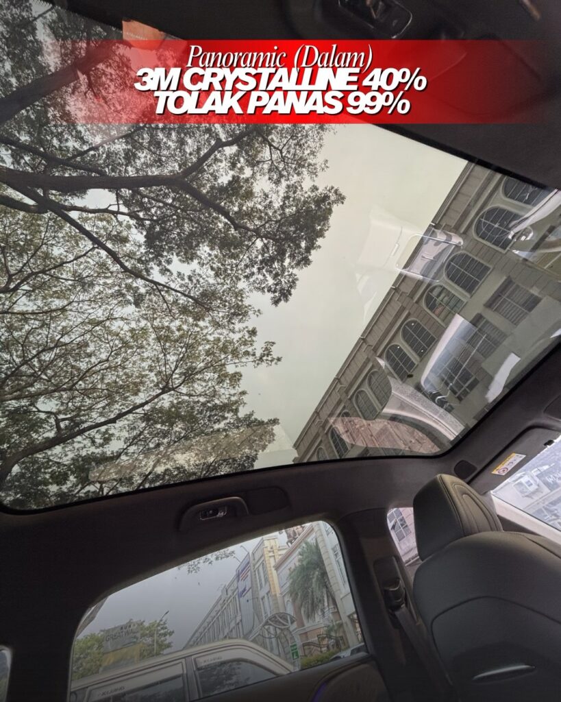 Kaca Film 3M Crystalline 40% di Panoramic Sunroof 