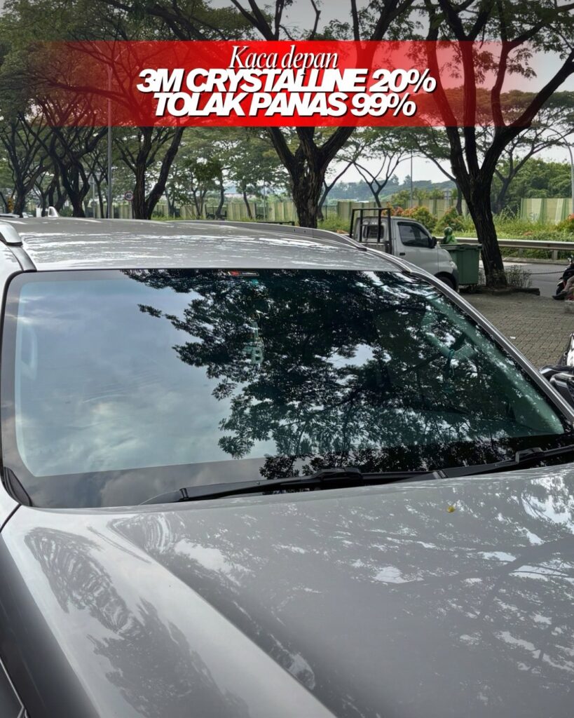 3M Crystalline 20% untuk Kaca Depan Mobil Windshield